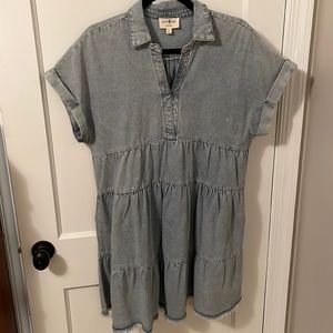 Short denim dress